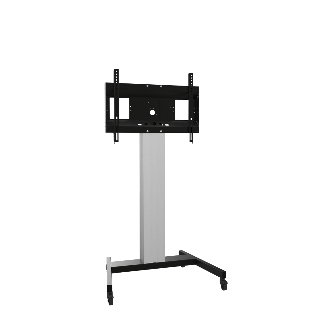 Tv-trolley, verrijdbaar statief met monitorbeugel, middendisplay 160 cm