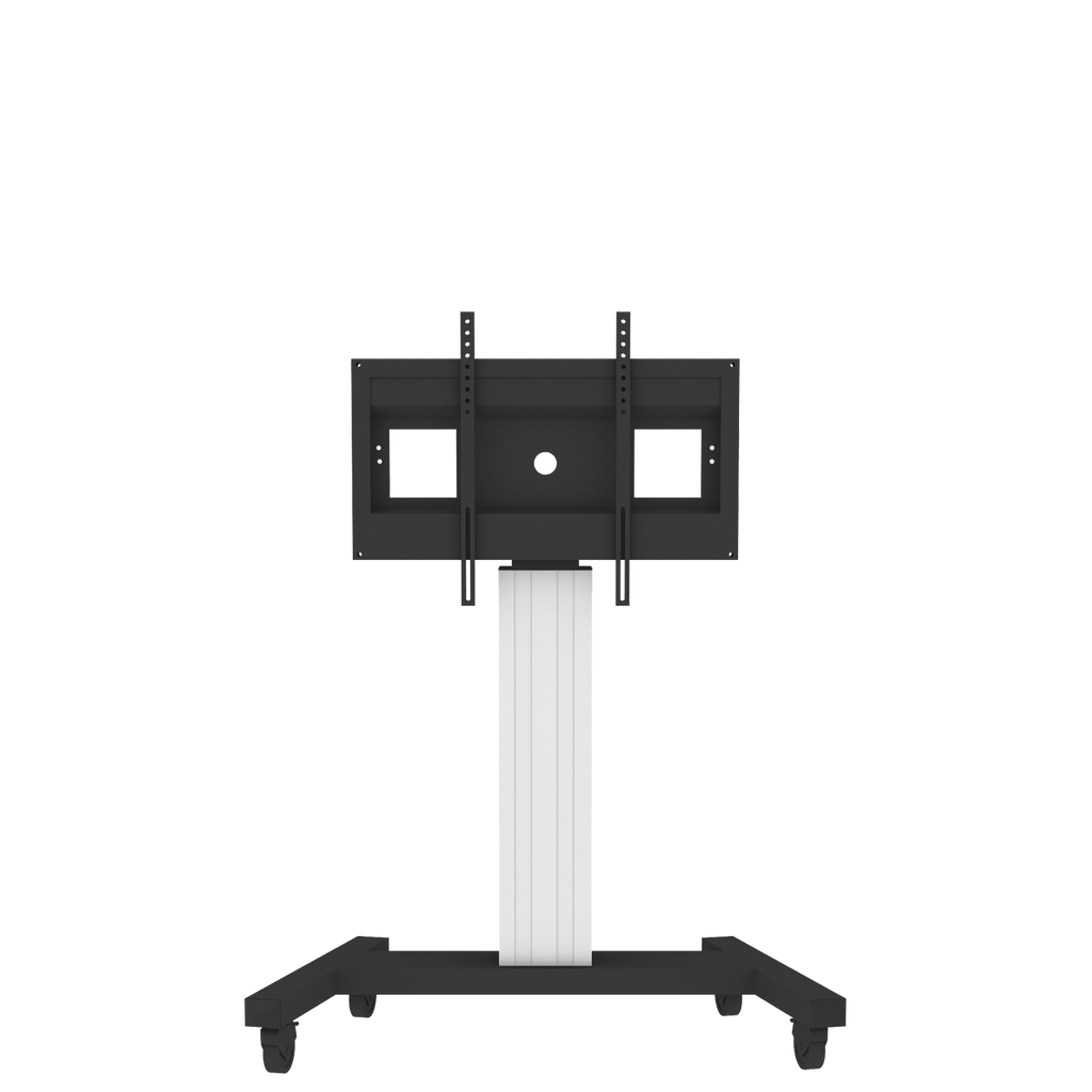 Tv-trolley, verrijdbaar statief met monitorbeugel, middendisplay 131 cm