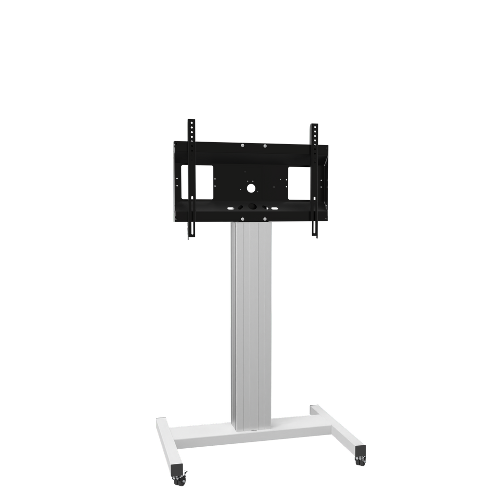 Tv-trolley, verrijdbaar statief met monitorbeugel, middendisplay 157 cm