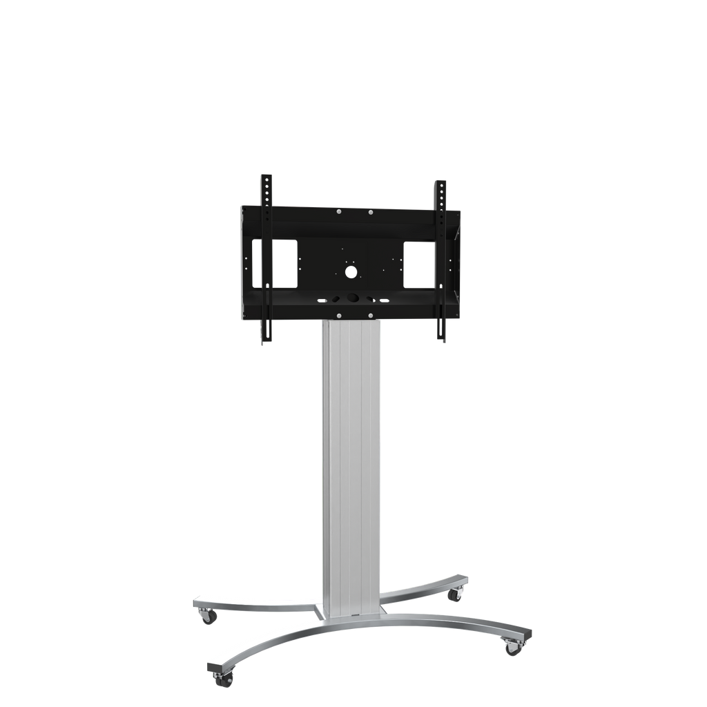 Tv-trolley, verrijdbaar statief met monitorbeugel, middendisplay 154,5 cm