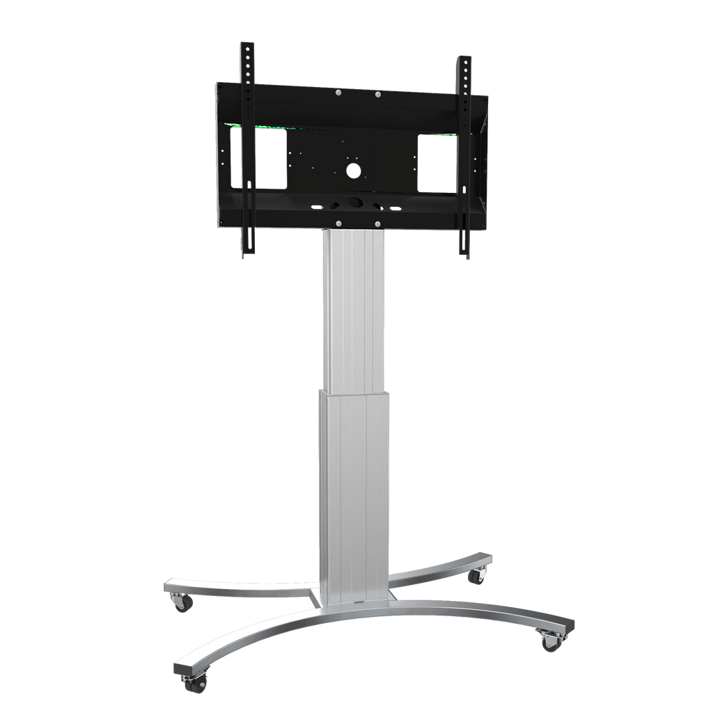 Elektrisch in hoogte verstelbaar rolstatief en verrijdbare houder voor displays met een slag van 50 cm