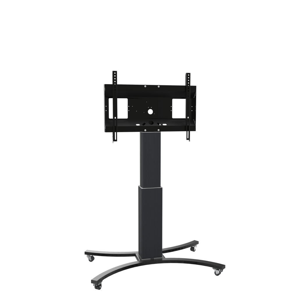 Elektrisch in hoogte verstelbaar rolstatief en verrijdbare houder voor displays met een slag van 50 cm