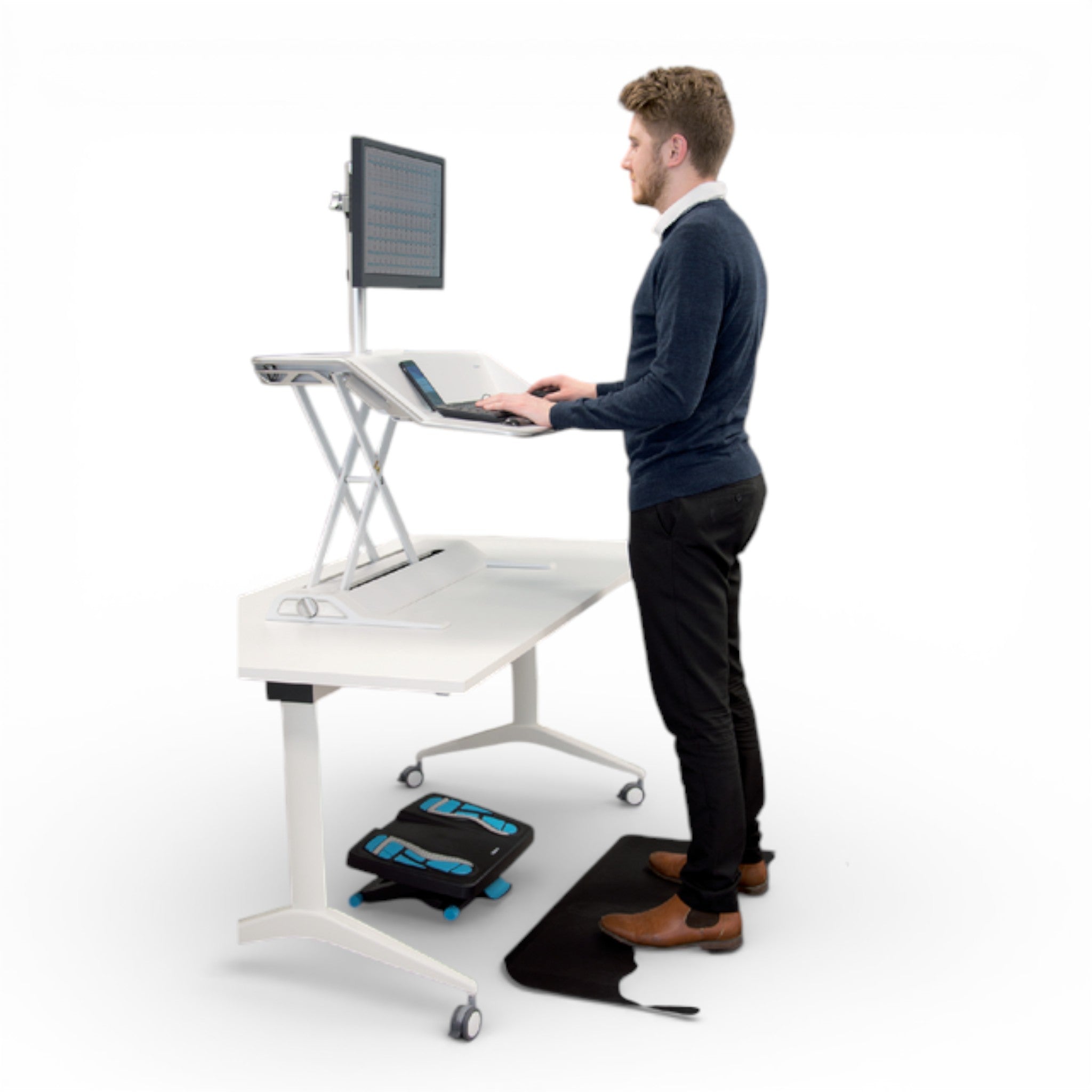 Vloermat Fellowes voetensteun Everyday zwart