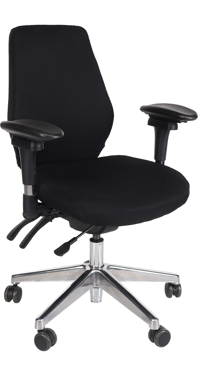 Pescara Bureaustoel Chroom/Zwart