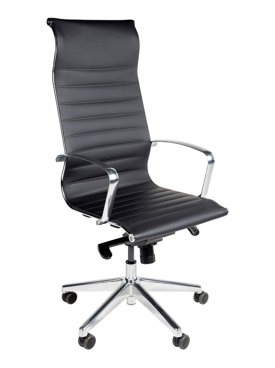 Directiestoel MARSEILLE P zwart chroom