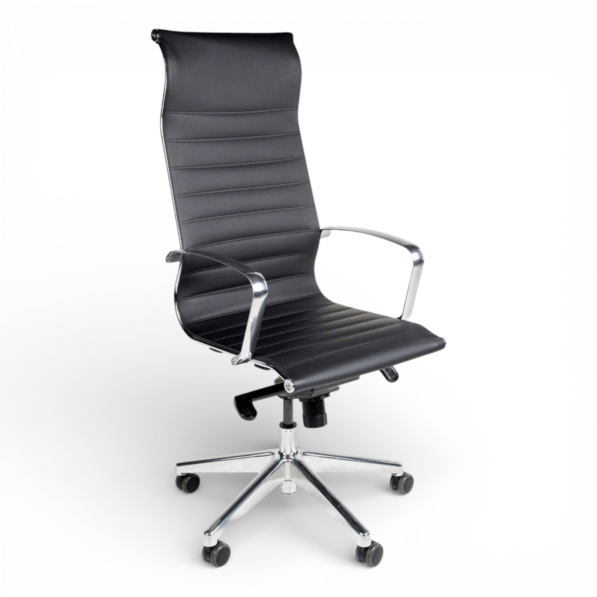 Directiestoel MARSEILLE P zwart chroom