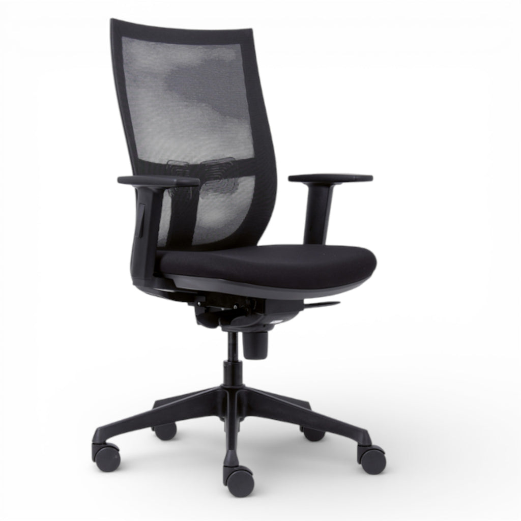 Bureaustoel Euroseats Curve kunststof voetenkruis zwart