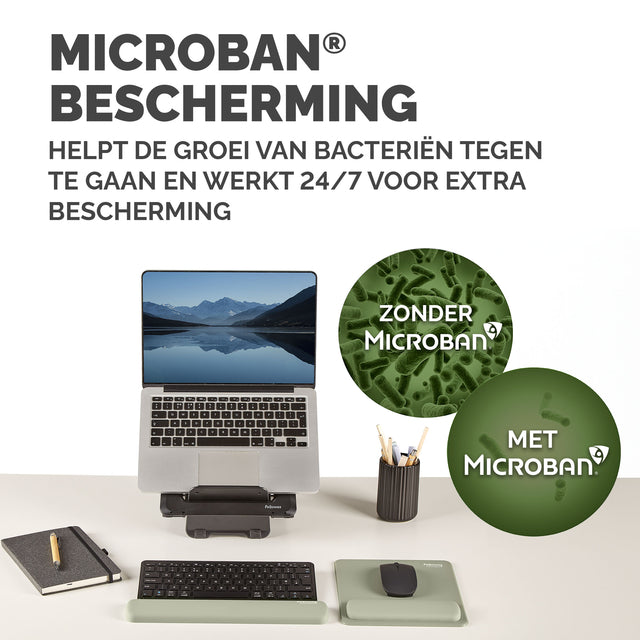 Muismat met polssteun Fellowes Breyta saliegroen