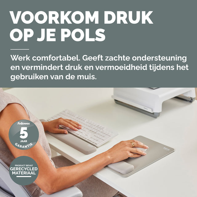Muismat met polssteun Fellowes Breyta XL zand