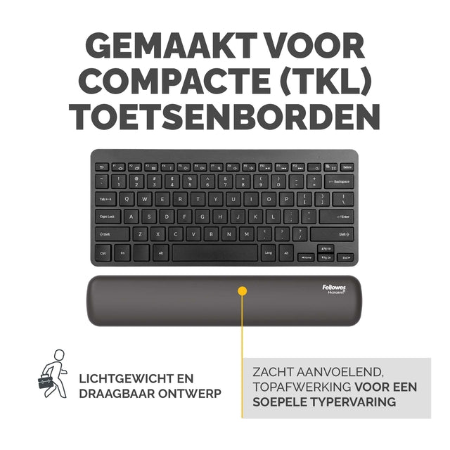 Polssteun Fellowes Breyta compact zwart