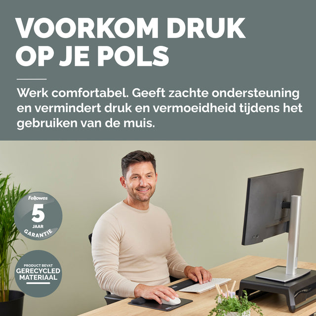 Polssteun Fellowes Breyta compact zwart