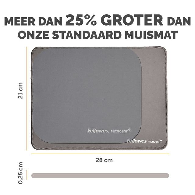 Muismat Fellowes Breyta XL grijs