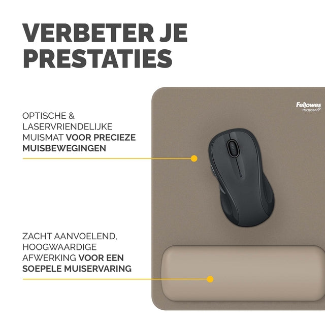 Muismat met polssteun Fellowes Breyta zand
