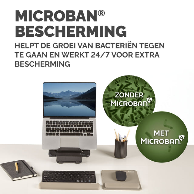 Muismat met polssteun Fellowes Breyta zand