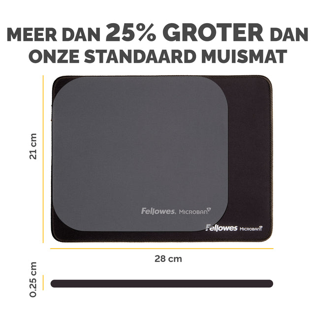Muismat Fellowes Breyta XL zwart