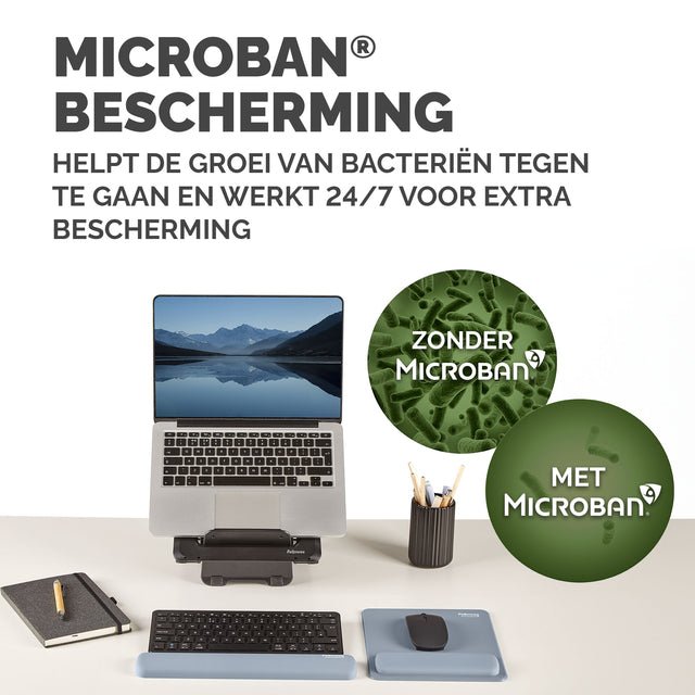 Muismat met polssteun Fellowes Breyta blauw