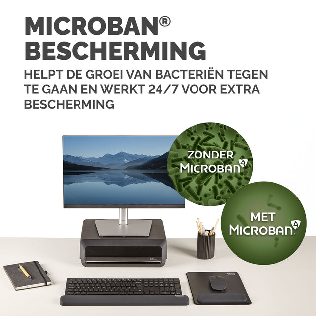 Muismat met polssteun Fellowes Breyta XL zwart