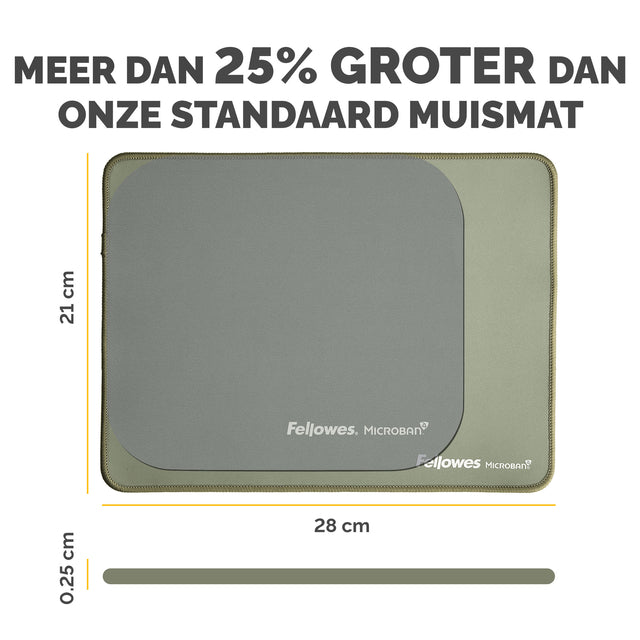 Muismat Fellowes Breyta XL saliegroen