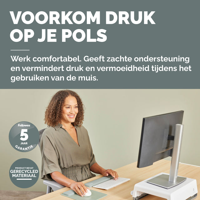 Polssteun Fellowes Breyta compact saliegroen