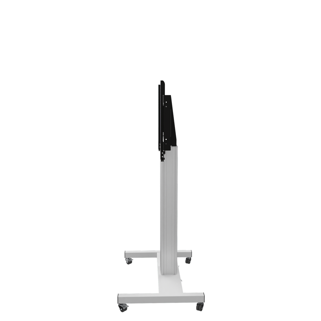 Tv-trolley, verrijdbaar statief met monitorbeugel, middendisplay 157 cm