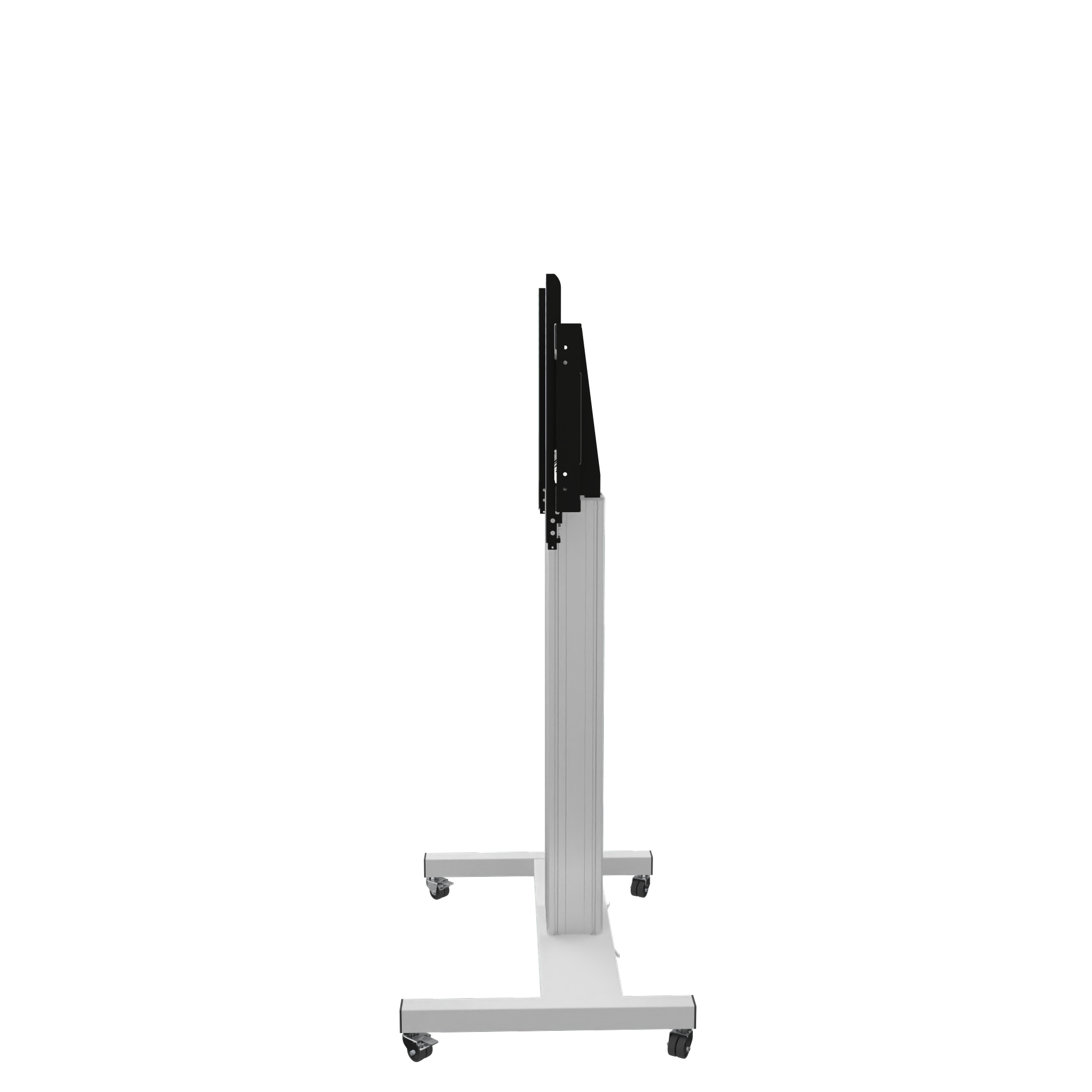 Tv-trolley, verrijdbaar statief met monitorbeugel, middendisplay 157 cm