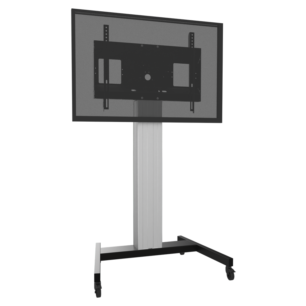 Tv-trolley, verrijdbaar statief met monitorbeugel, middendisplay 160 cm