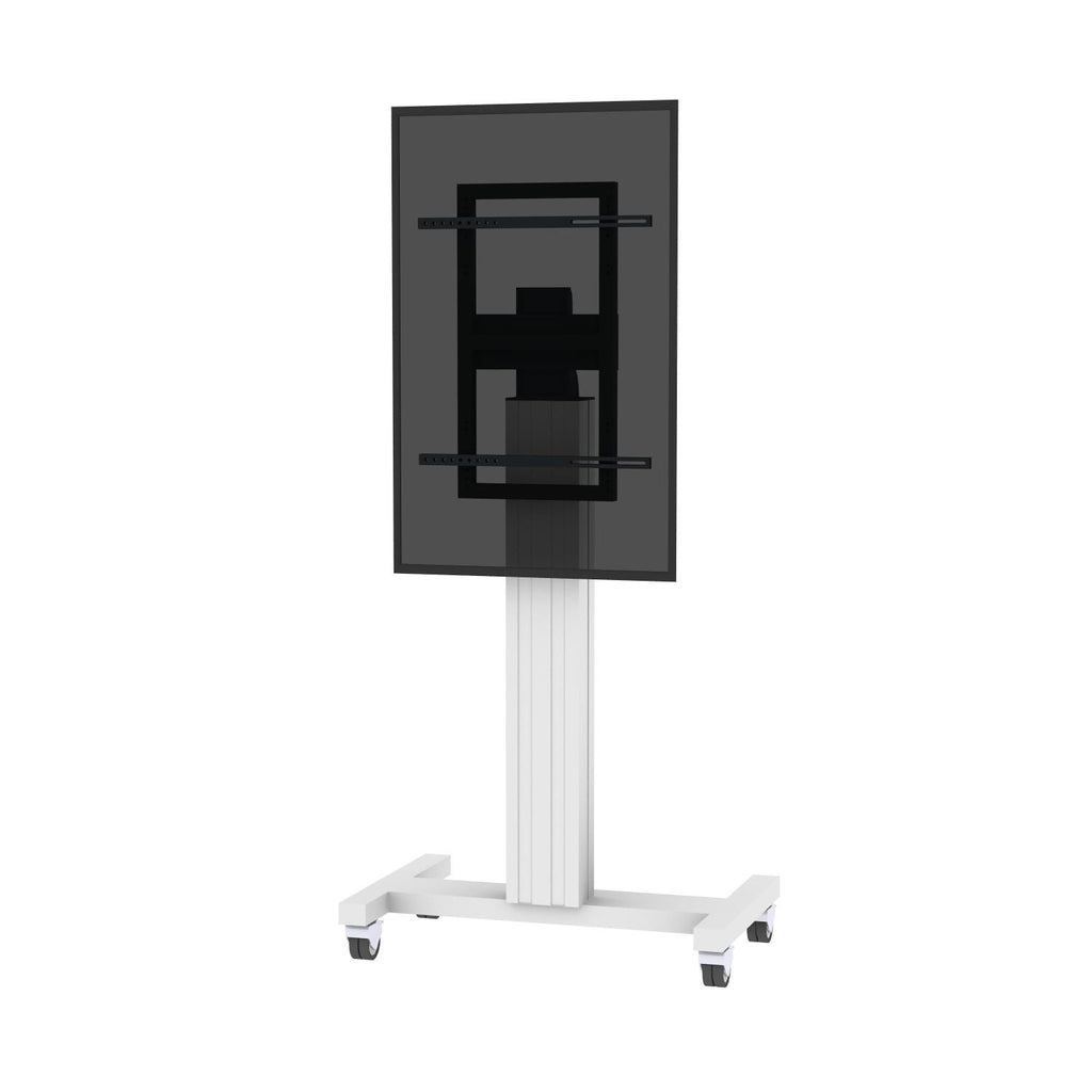 Verrijdbare, vaste TV standaard in portret of landschap modus 175 cm voor 42 tot 100 inch schermen met H-onderstel