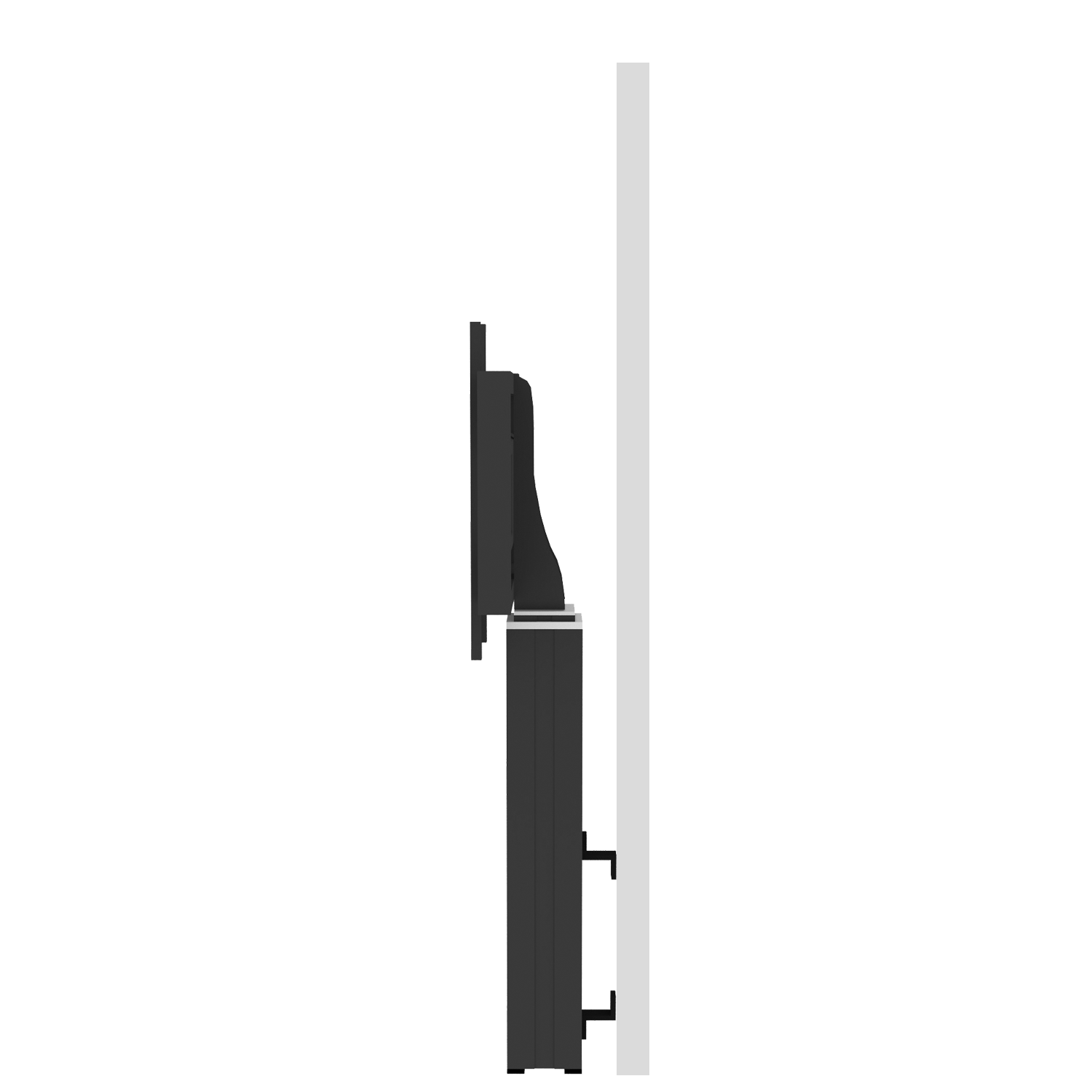 Elektrisch in hoogte verstelbare monitor muurbeugel, 50 cm slag