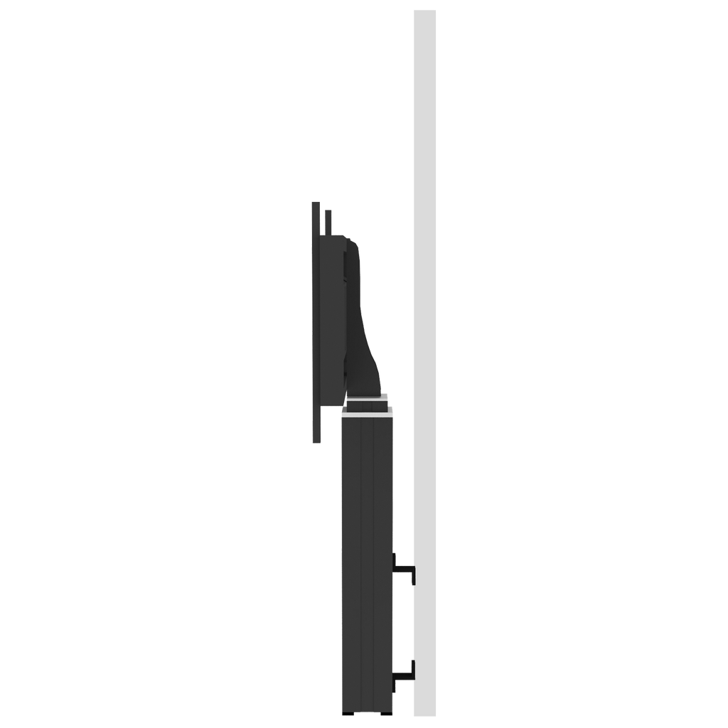 Elektrisch in hoogte verstelbare XL monitor muurbeugel, 50 cm slag