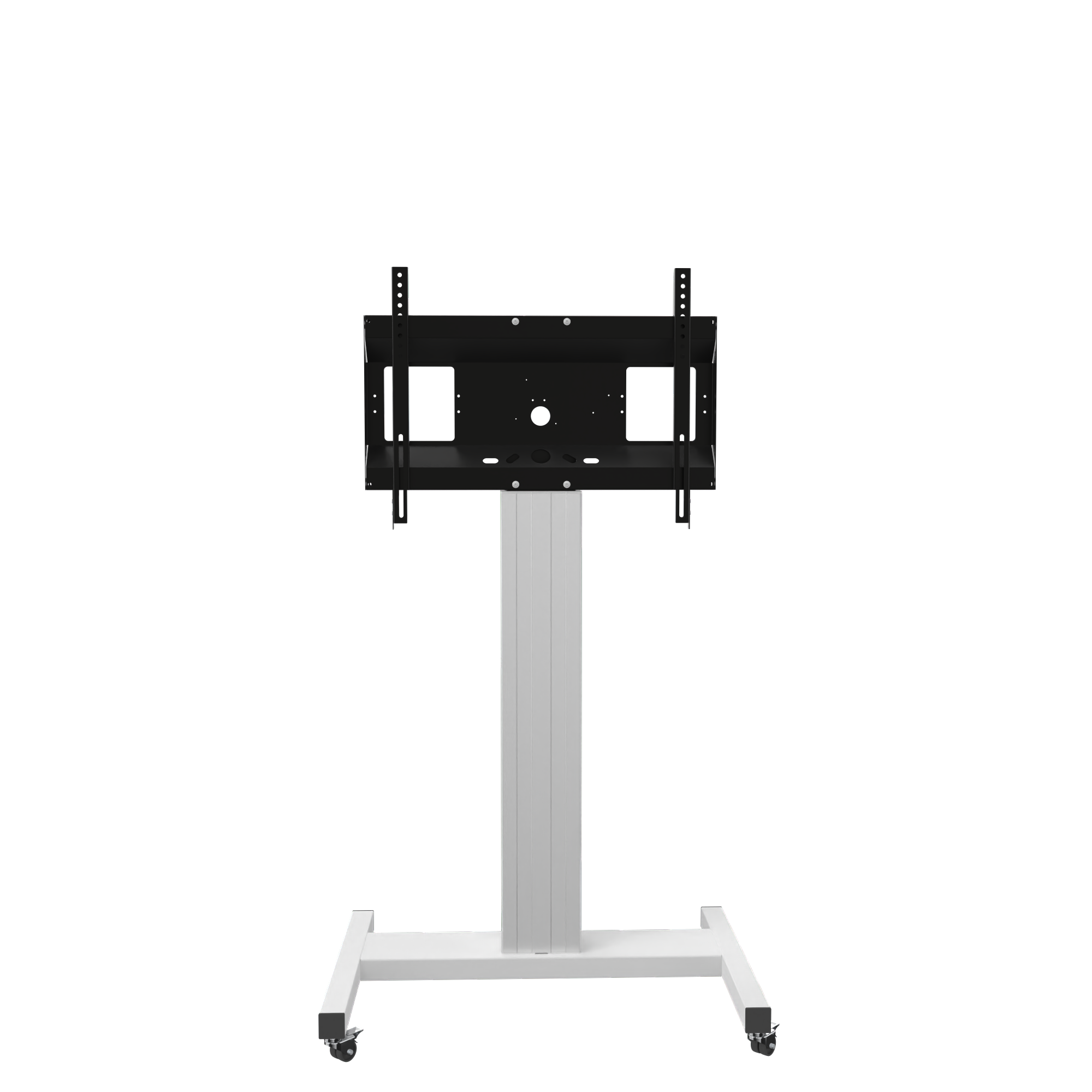 Tv-trolley, verrijdbaar statief met monitorbeugel, middendisplay 157 cm
