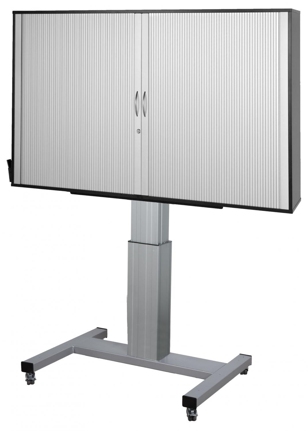 Verrijdbaar, elektrisch hoogte verstelbaar TV kast 199-249 cm voor 60 tot 65 inch schermen