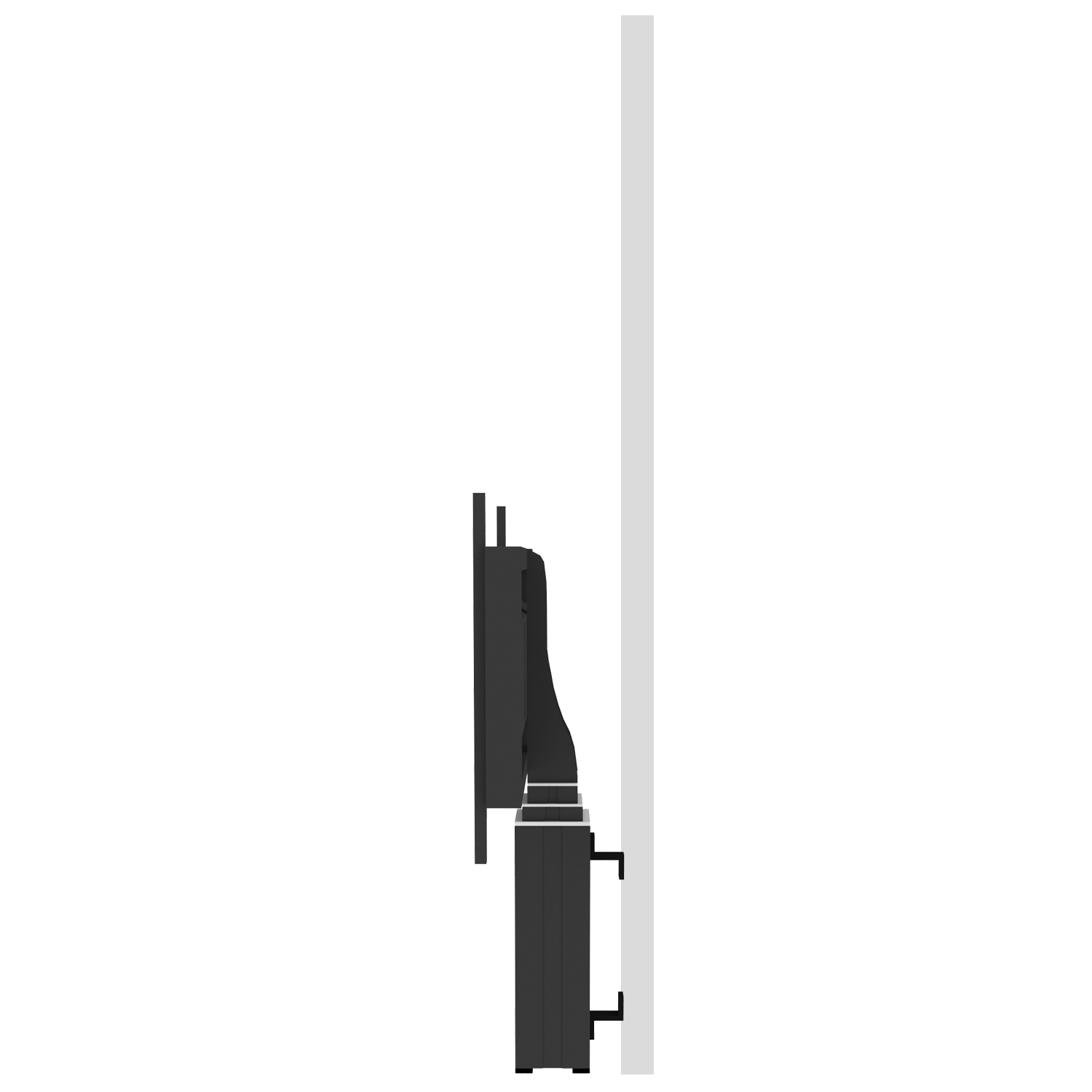 Elektrisch in hoogte verstelbare XL monitor muurbeugel, 70 cm slag