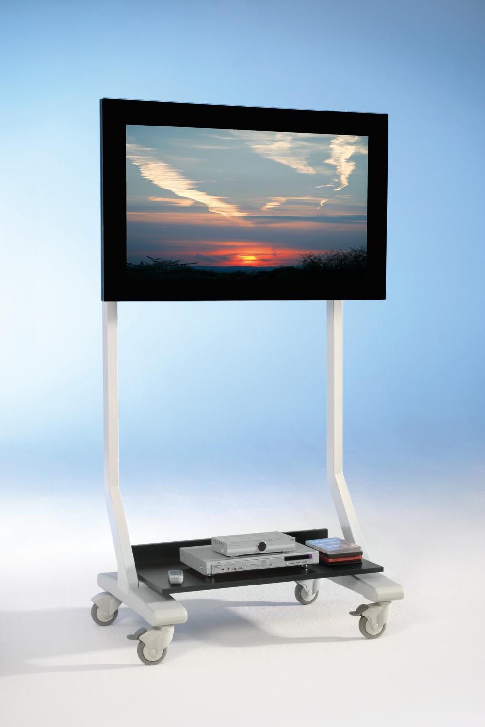 Tv-trolley, tv-rek voor tv' s tot 70 inch met zwarte plank