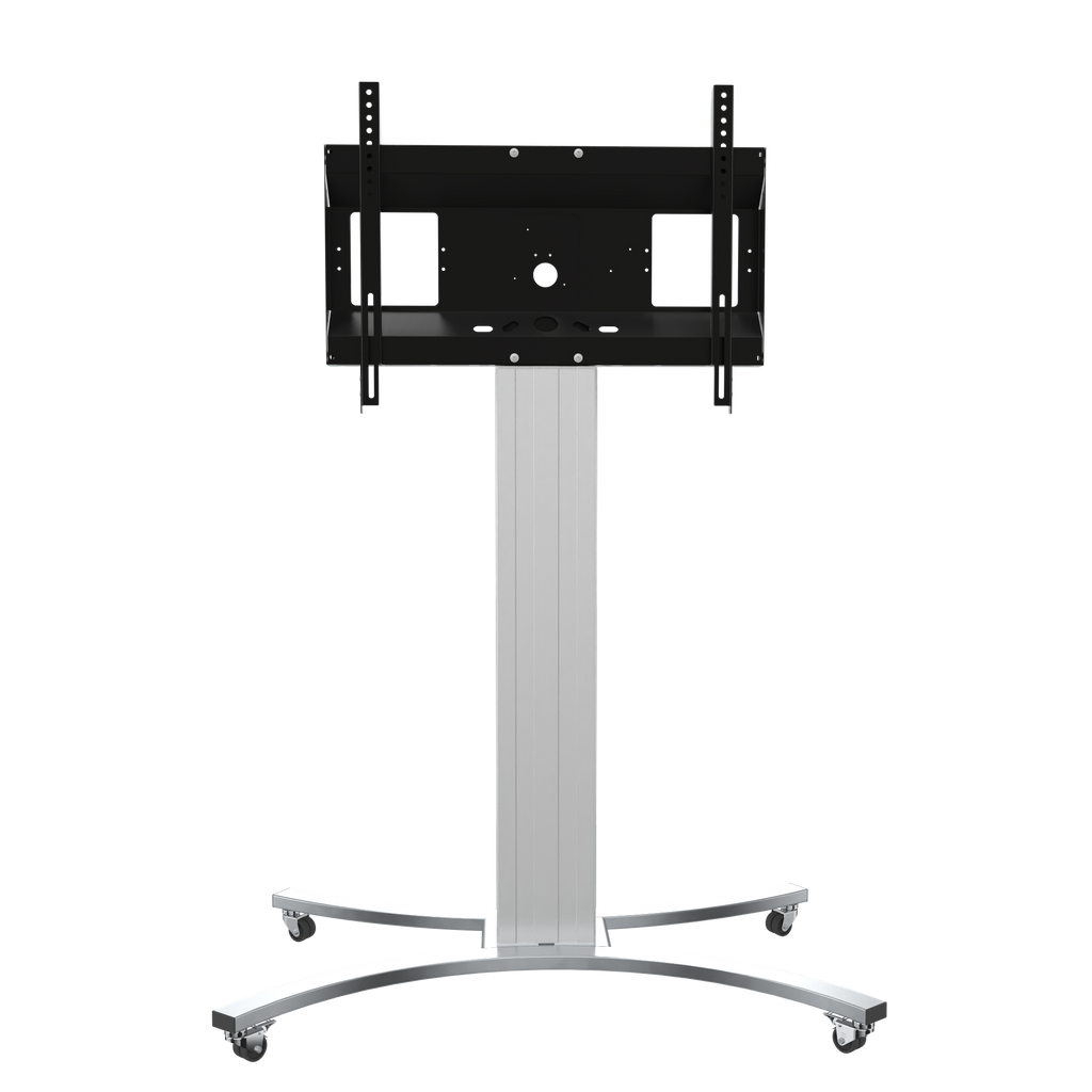 Tv-trolley, verrijdbaar statief met monitorbeugel, middendisplay 154,5 cm