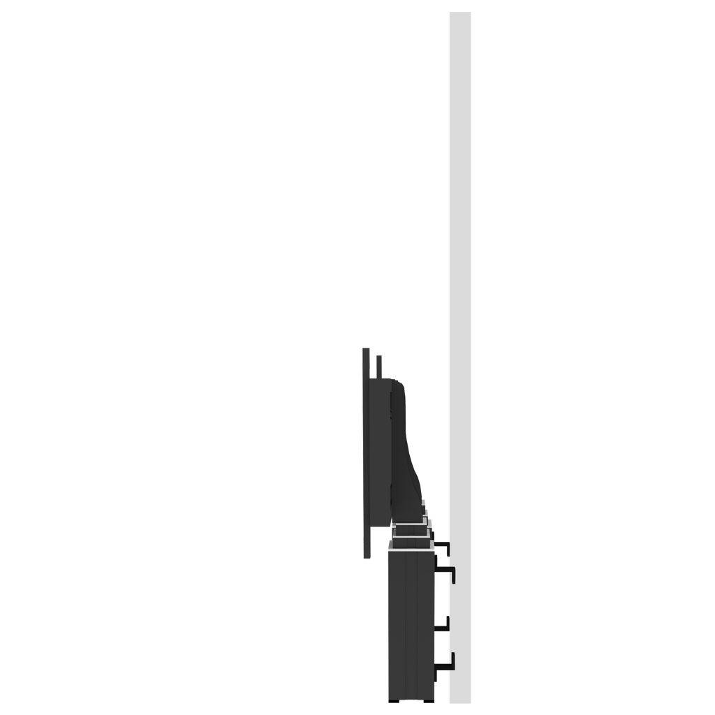 Elektrisch in hoogte verstelbare heavy duty XL monitor muurbeugel met 70 cm slag