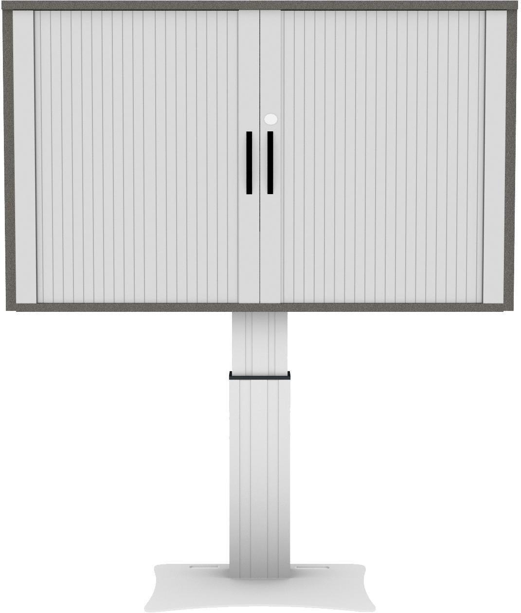 Elektrisch in hoogte verstelbare tv-rolgordijnkast voor 50 tot 55 inch monitoren, 159 - 209 cm