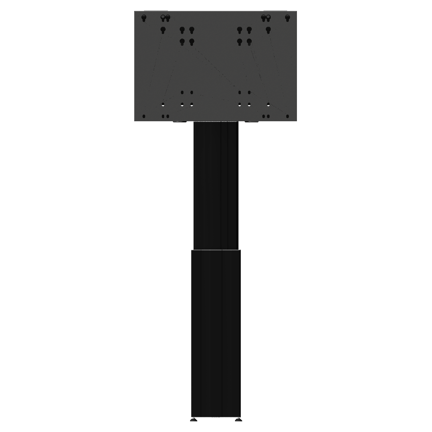 Elektrisch in hoogte verstelbare monitor muurbeugel met 50 cm slag