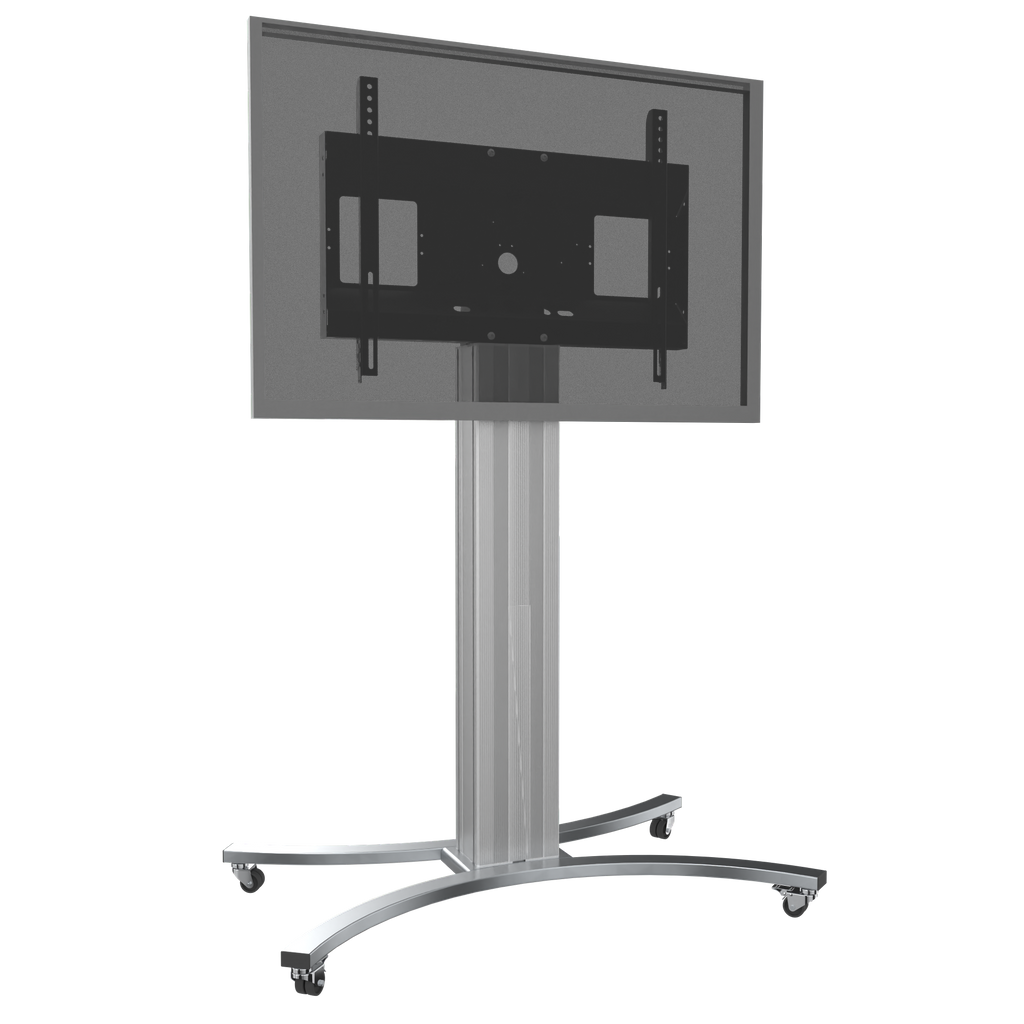 Tv-trolley, verrijdbaar statief met monitorbeugel, middendisplay 154,5 cm