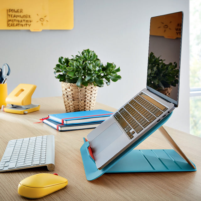 Laptopstandaard Leitz Ergo Cosy verstelbaar recyled blauw