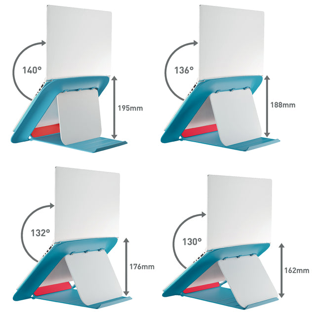 Laptopstandaard Leitz Ergo Cosy verstelbaar recyled blauw