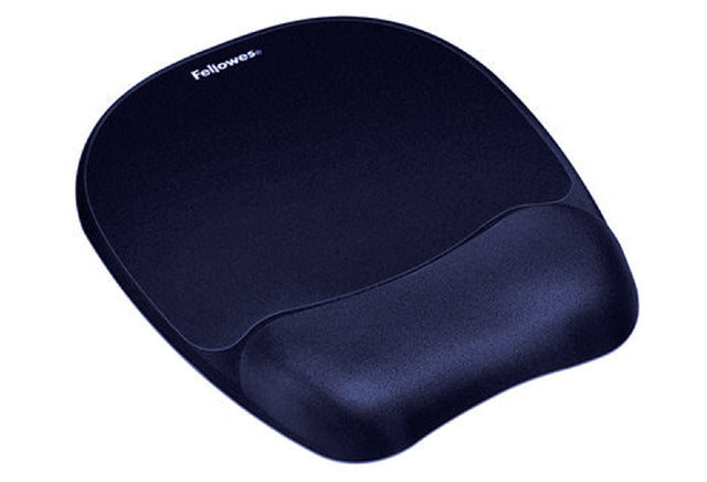 Muismat met polssteun Fellowes Memoryfoam saffierblauw