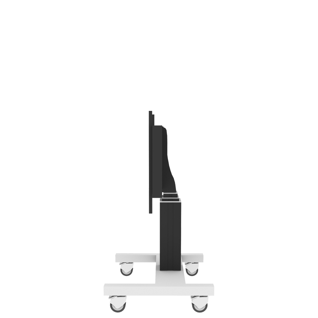 Elektrisch in hoogte verstelbaar XL TV rolstatief, verrijdbaar monitorstatief, 70 cm slag
