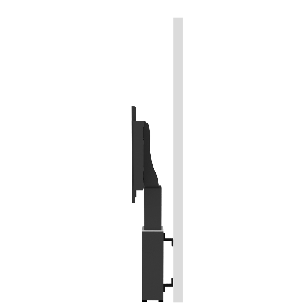 Elektrisch in hoogte verstelbare monitor muurbeugel met 28 cm slag