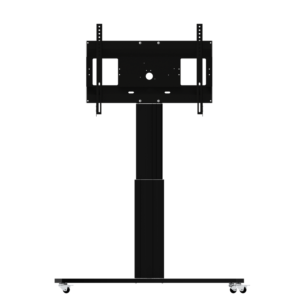 Elektrisch in hoogte verstelbaar rolstatief en verrijdbare houder voor displays met een slag van 50 cm
