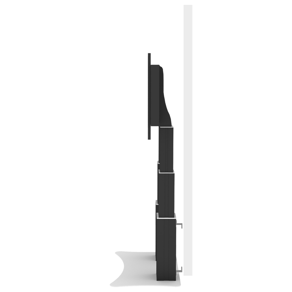 Elektrisch in hoogte verstelbare heavy duty XL monitorstandaard met 70 cm slag