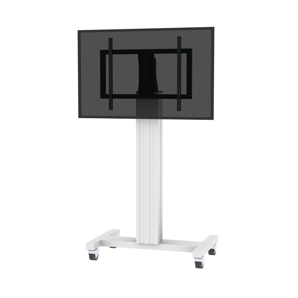 Verrijdbare, vaste TV standaard in portret of landschap modus 175 cm voor 42 tot 100 inch schermen met H-onderstel
