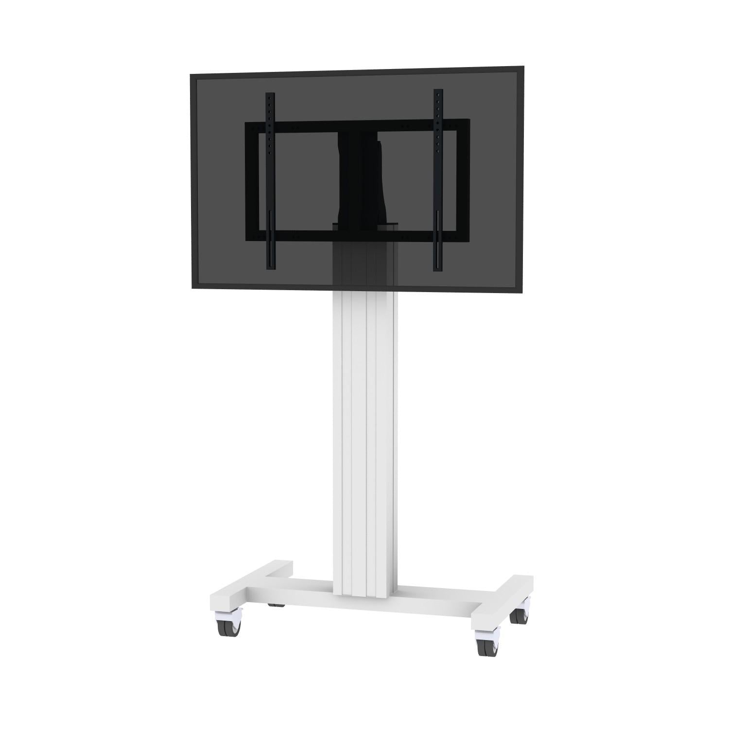 Verrijdbare, vaste TV standaard in portret of landschap modus 175 cm voor 42 tot 100 inch schermen met H-onderstel