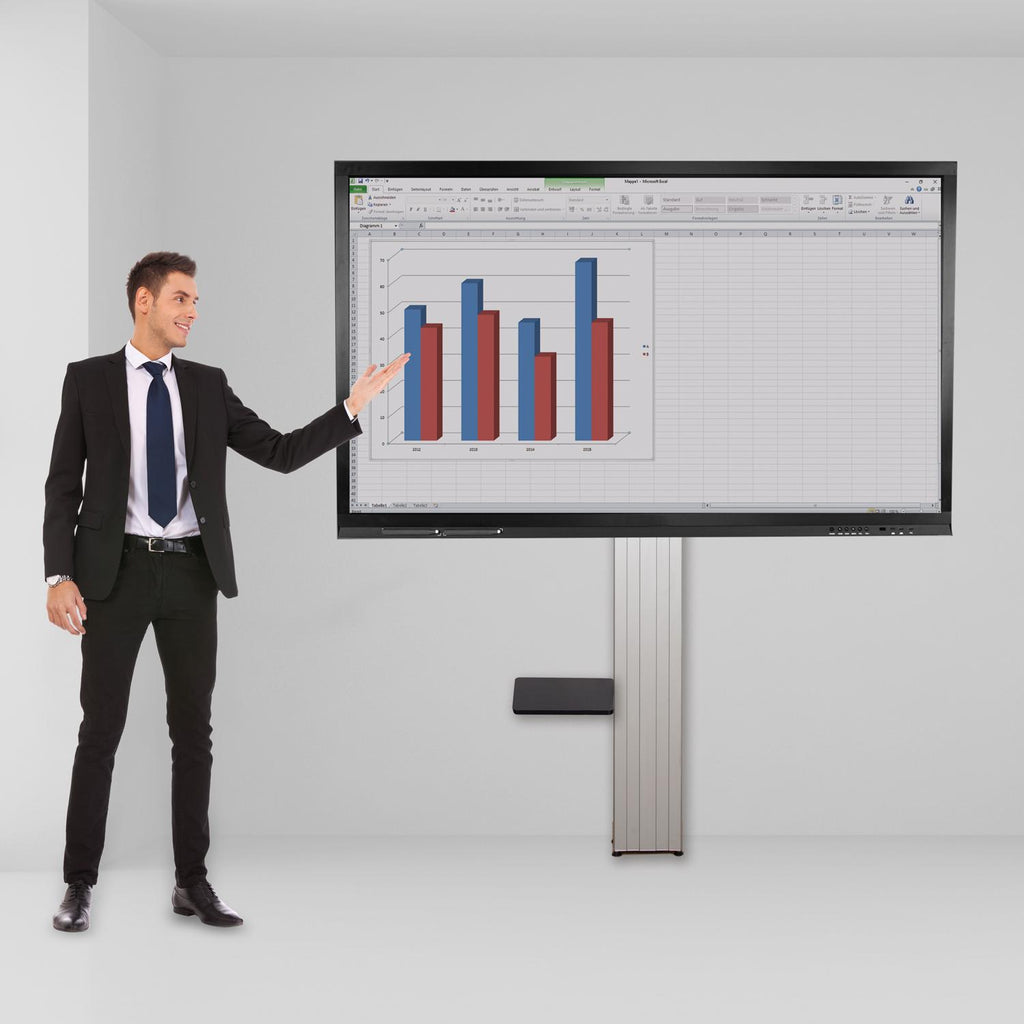 Vaste TV standaard 165 cm voor 42 tot 100 inch schermen voor wandmontage