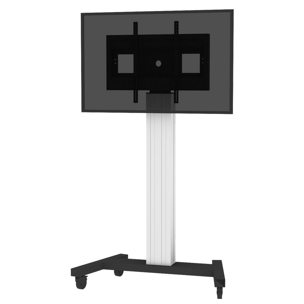 Tv-trolley, verrijdbaar statief met monitorbeugel, middendisplay 178 cm