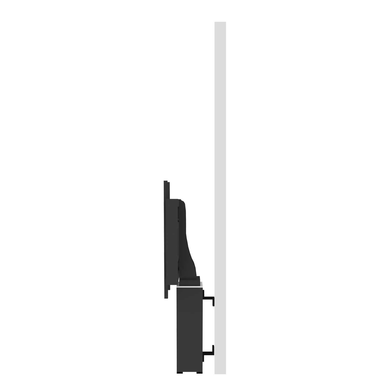 Elektrisch in hoogte verstelbare monitor muurbeugel met 28 cm slag